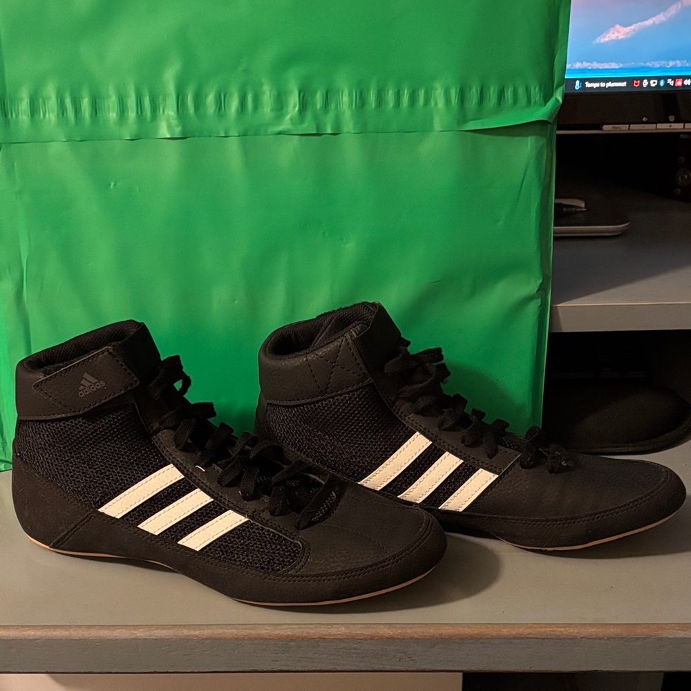 Adidas Black and White Men’s Wrestling shoes
